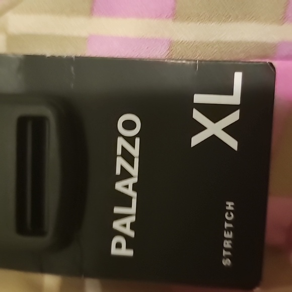 NY&C 7th Ave XL Pink Plaid Palazzo Zip Up Tie Waist Wide Leg Dress Pants - Picture 3 of 5